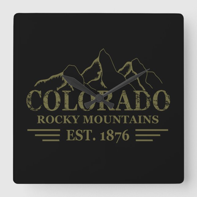 Rocky Mountains Colorado  Square Wall Clock (Front)