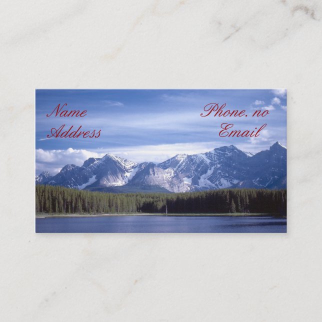 Rocky Mountains Lake Business Card (Front)