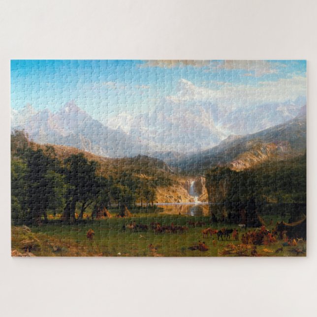 Rocky Mountains, Lander's Peak, Albert Bierstadt Jigsaw Puzzle (Horizontal)