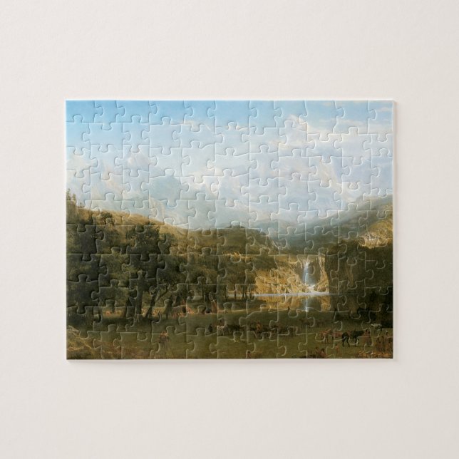 Rocky Mountains, Lander's Peak by Albert Bierstadt Jigsaw Puzzle (Horizontal)