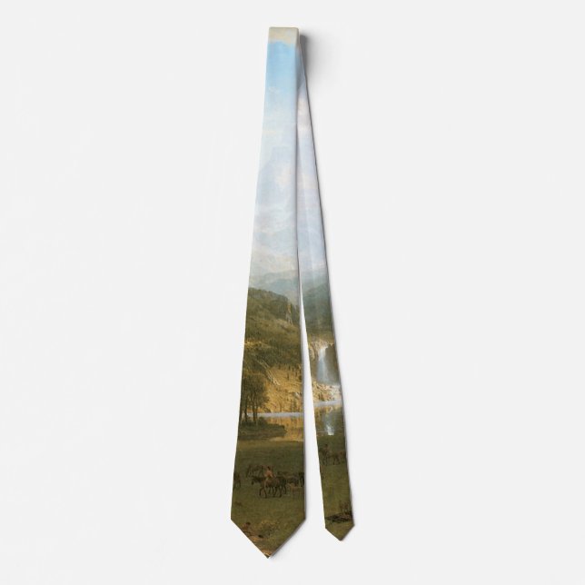 Rocky Mountains, Lander's Peak by Albert Bierstadt Tie (Front)