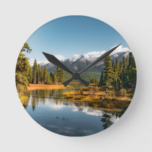 Rocky mountains round clock
