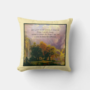 Rocky mountains Sereity prayer  Cushion