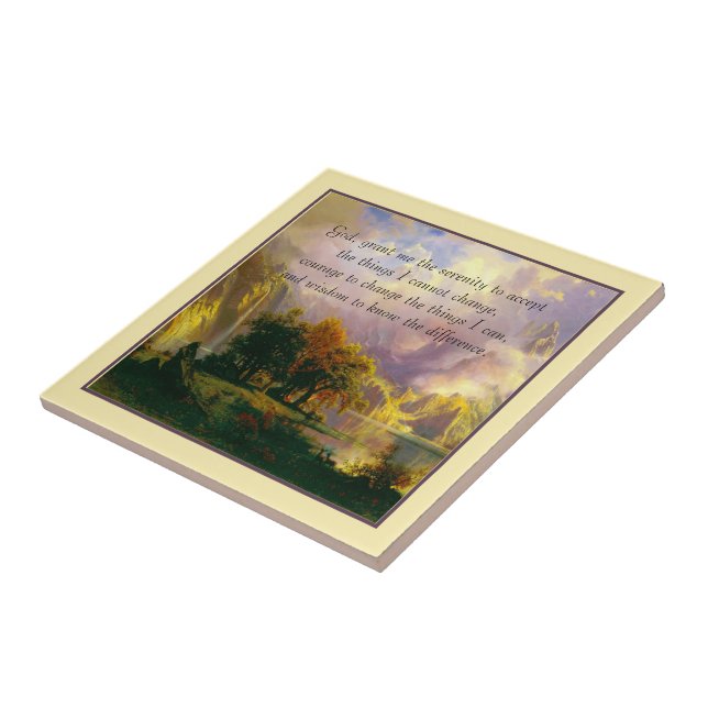 Rocky mountains  serenity prayer tile (Side)