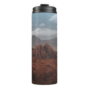 ROCKY MOUNTAINS UNDER GRAY SKIES THERMAL TUMBLER