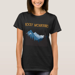 Rocky Mountains USA Retro Travel T-Shirt