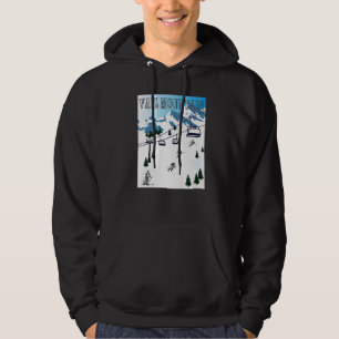 Rocky Mountains Vail Mountain Winter Sports Ski Re Hoodie