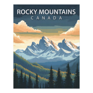 Rocky Mountains – Vintage Travel Poster of Canada’