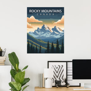 Rocky Mountains – Vintage Travel Poster of Canada’