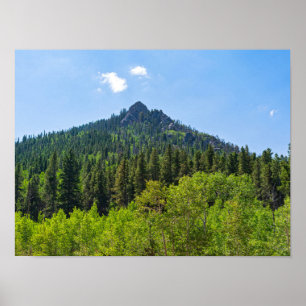rocky mountaintop and woodlands at golden gate poster