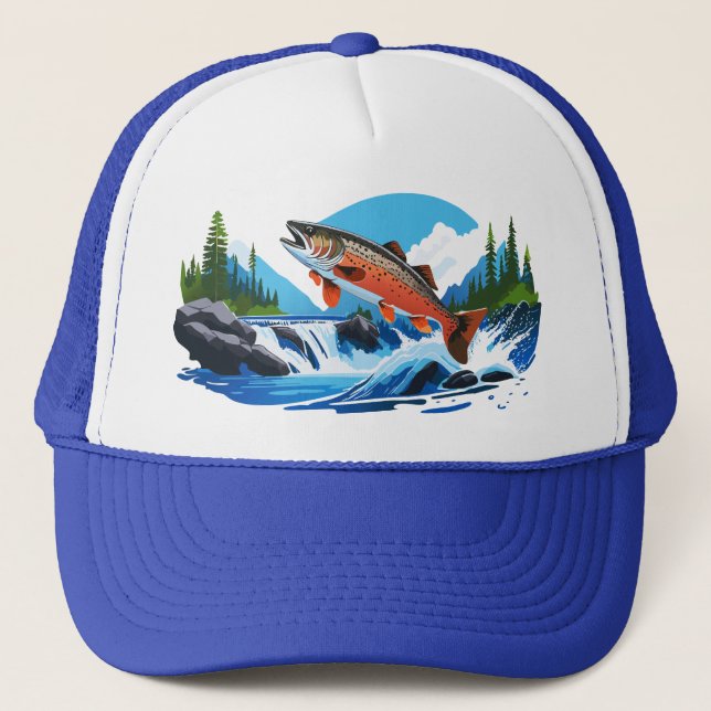 Rocky Mountin Wild Trout Stream  Trucker Hat (Front)