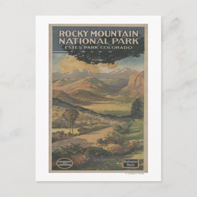 Rocky Mt. Nat'l Park Brochure # 1 Postcard (Front)