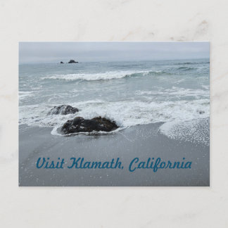 Rocky Northern California Coast Pacific Beach Postcard