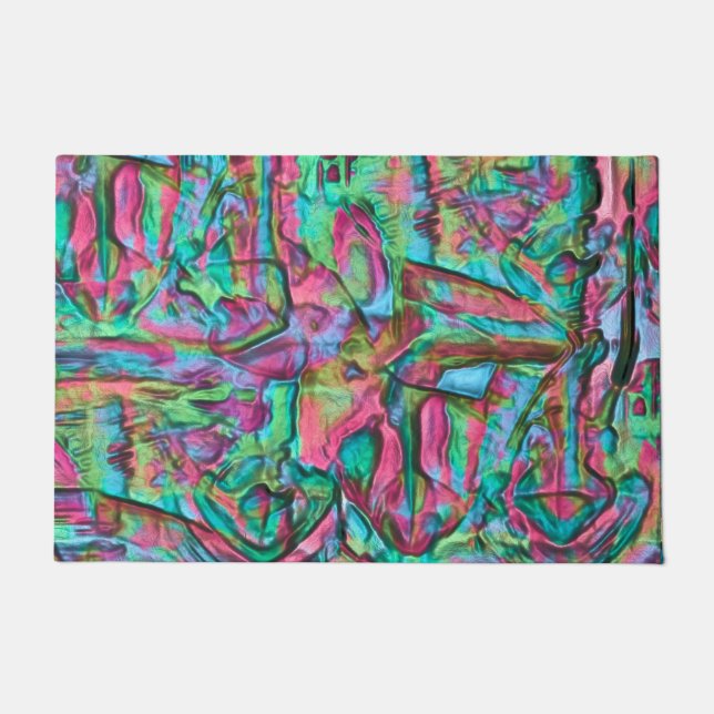 Rocky or rumpled coloured with softly silky shades doormat (Front)