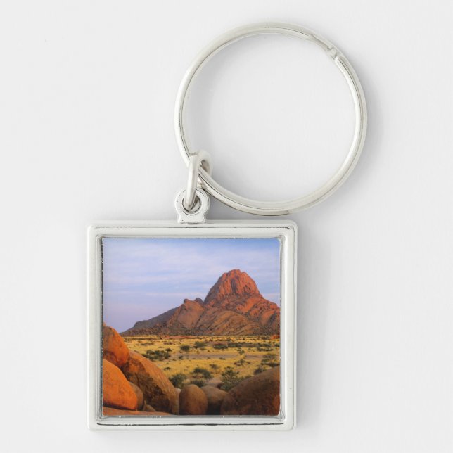 Rocky Outcrop And Plain, Spitzkoppe, Erongo Key Ring (Front)