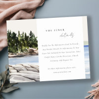Rocky Pine Mountain Seascape Wedding Details