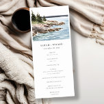 Rocky Pine Mountain Seascape Wedding Program Invitation<br><div class="desc">Rocky Pine Mountain Watercolor Seascape Theme Collection.- it's an elegant script watercolor Illustration of Rocky Pine Tree Mountain Seascape,  perfect for your tropical destination wedding & parties. It’s very easy to customise,  with your personal details. If you need any other matching product or customisation,  kindly message via Zazzle.</div>