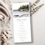 Rocky Pine Mountain Seascape Wedding Program Invitation<br><div class="desc">Rocky Pine Mountain Watercolor Seascape Theme Collection.- it's an elegant script watercolor Illustration of Rocky Pine Tree Mountain Seascape,  perfect for your tropical destination wedding & parties. It’s very easy to customise,  with your personal details. If you need any other matching product or customisation,  kindly message via Zazzle.</div>