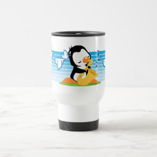 Rocky Plays Saxophone Travel/Commuter Mug