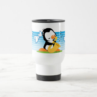 Rocky Plays Saxophone Travel/Commuter Mug