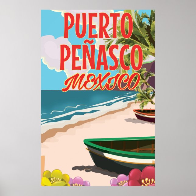 Rocky Point Beach Mexico travel poster (Front)