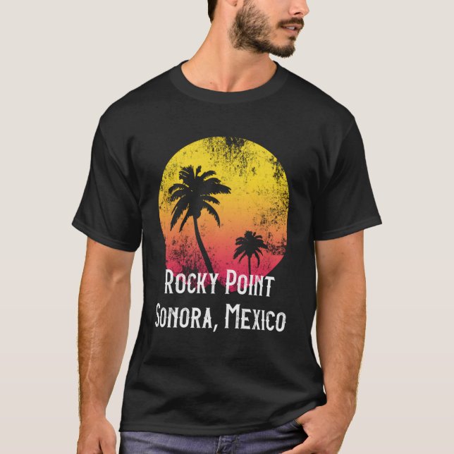 Rocky Point Sonora Mexico Palm Tree T-Shirt (Front)
