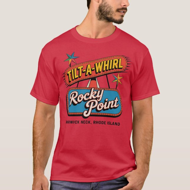 Rocky Point Tilt-A-Whirl- Warwick Neck, RI T-Shirt (Front)