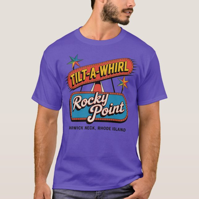 Rocky Point Tilt-A-Whirl- Warwick Neck, RI T-Shirt (Front)