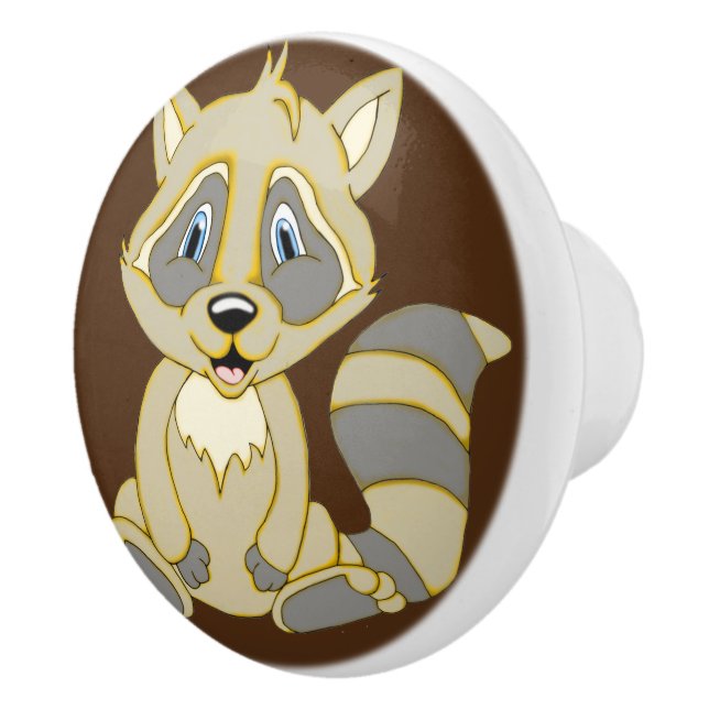 Rocky Racoon Ceramic Knobs (Right)