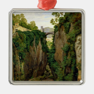 Rocky Ravine at Sorrento, 1823 Metal Tree Decoration
