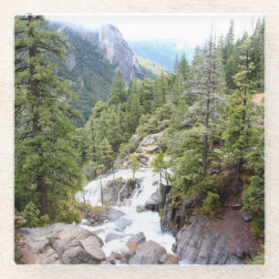 Rocky River in Yosemite National Park Glass Coaster