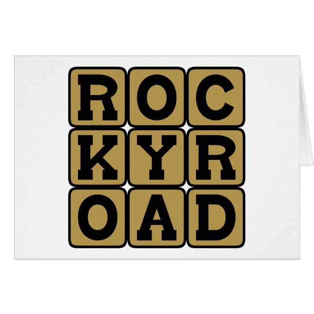 Rocky Road, Ice Cream Flavor (Front Horizontal)
