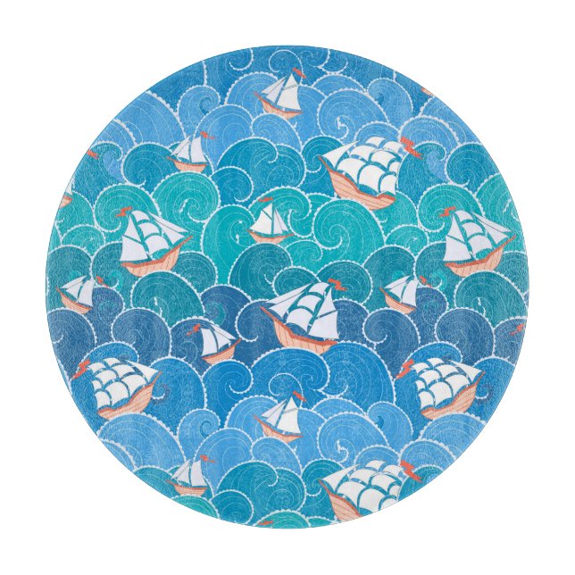 Rocky Sea Pattern Cutting Board (Front)