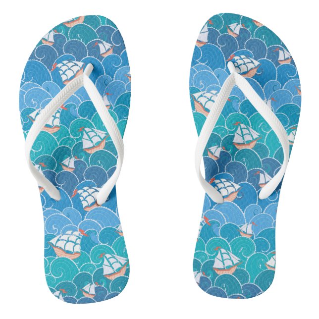 Rocky Sea Pattern Jandals (Footbed)