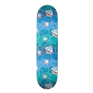 Rocky Sea Pattern Skateboard