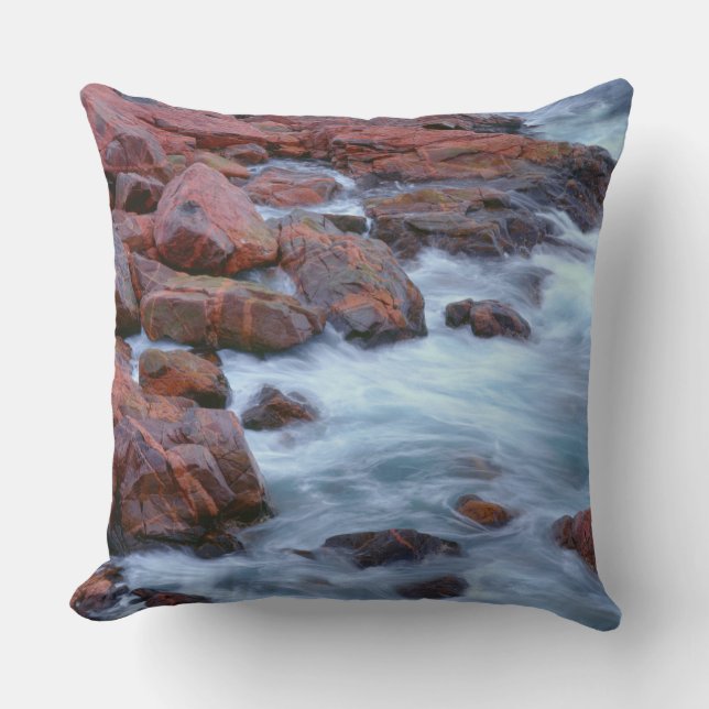 Rocky shoreline with water, Canada Cushion (Front)