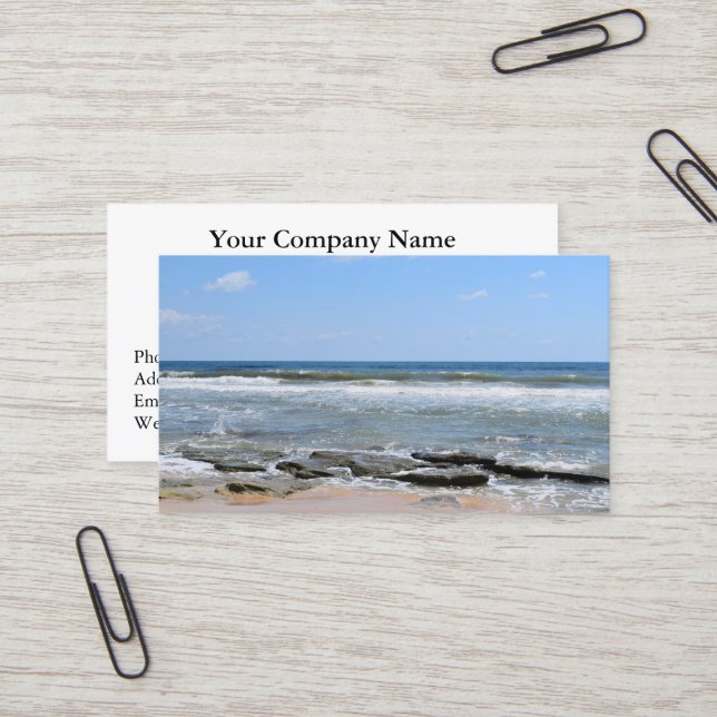 Rocky Surf Business Cards (Front/Back In Situ)