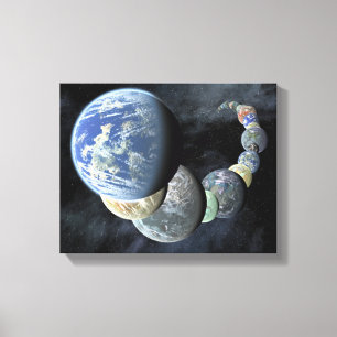 Rocky, terrestrial worlds canvas print