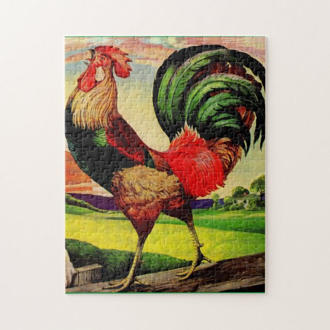 Rocky the Handsome Rooster Jigsaw Puzzle (Vertical)