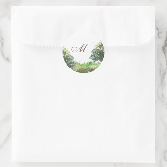 Rocky Tree Monogram Wedding Envelope Seals (Bag)