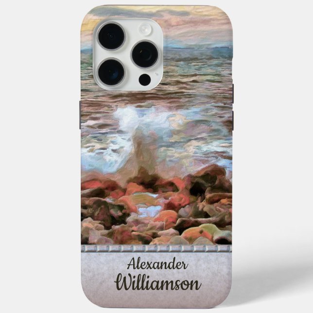 Rocky Waves 0742 Case-Mate iPhone Case (Back)