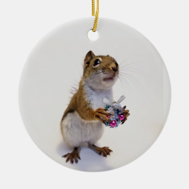 Rocky's Wreath Ceramic Tree Decoration (Front)