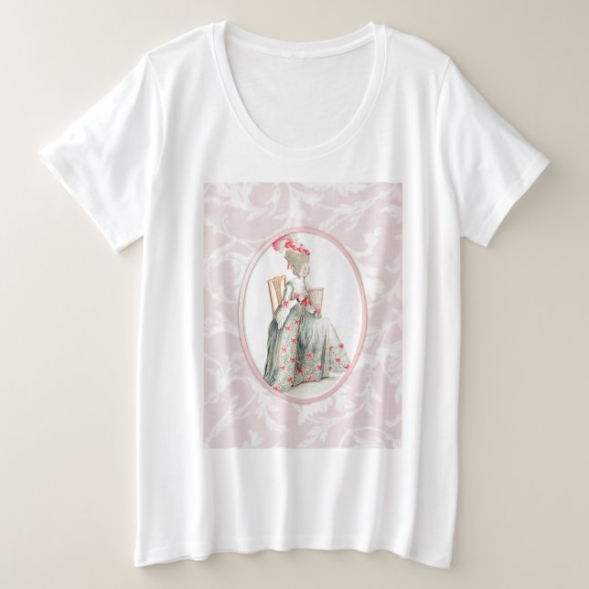 Rococco Lady Plus Size T-Shirt (Design Front)