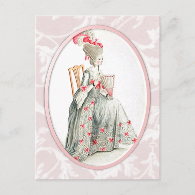 Rococco Lady Postcard (Front)