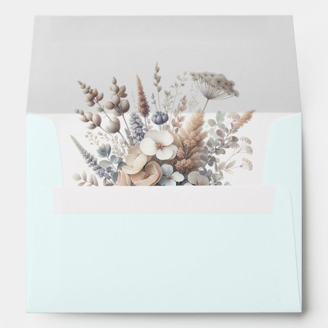 Rococo Aesthetic Vintage Floral Interior Envelope  (Back (Bottom))