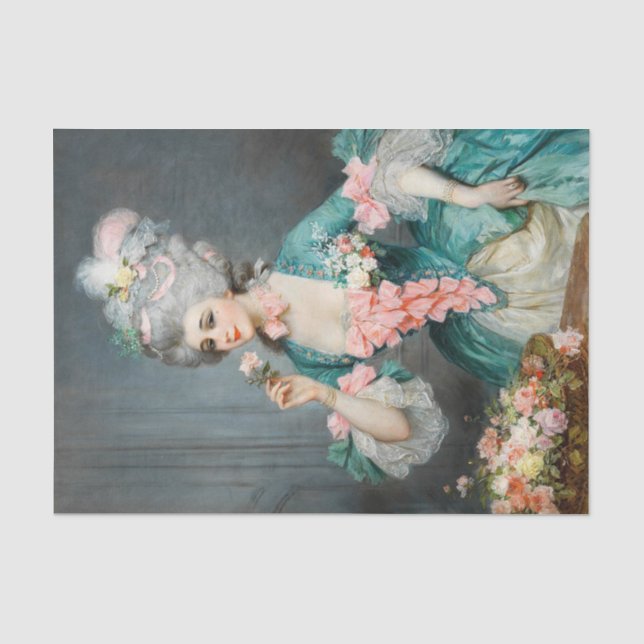 Rococo Art Print Decoupage Decoupaging Baroque Tissue Paper (Front)