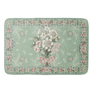 Rococo Bathroom Decor Bath Mat & Rugs Bouquet