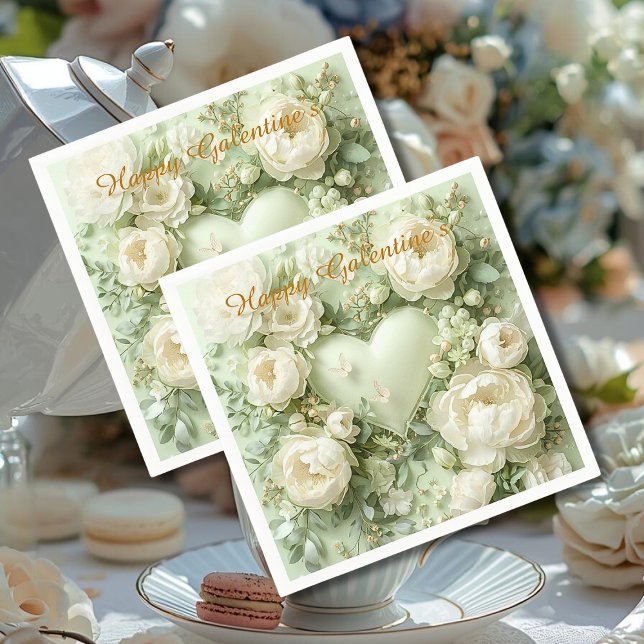 Rococo Butterfly Garden Galentine Floral Elegance Napkin (Creator Uploaded)