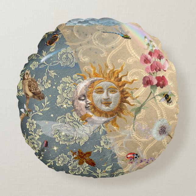 Rococo Cosmic Garden Pillow (Front)