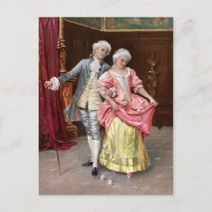 Rococo Couple Postcard
